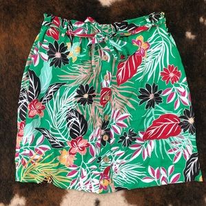 tropical linen skirt
